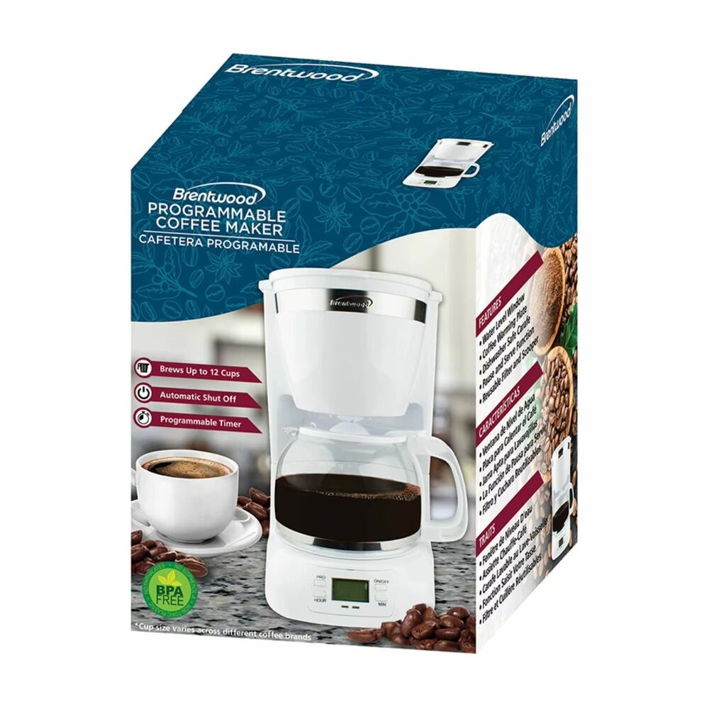 Appliances 12 Cup Digital Coffee Maker New - White